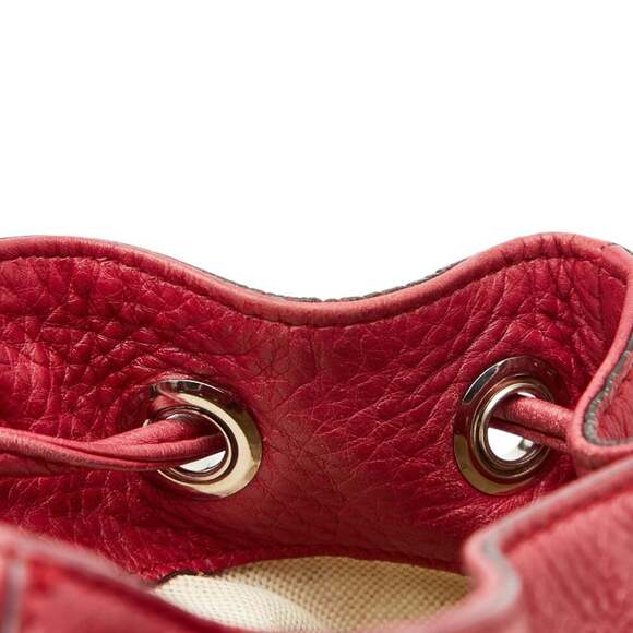 GUCCI Red Leather Bamboo Backpack main image 5